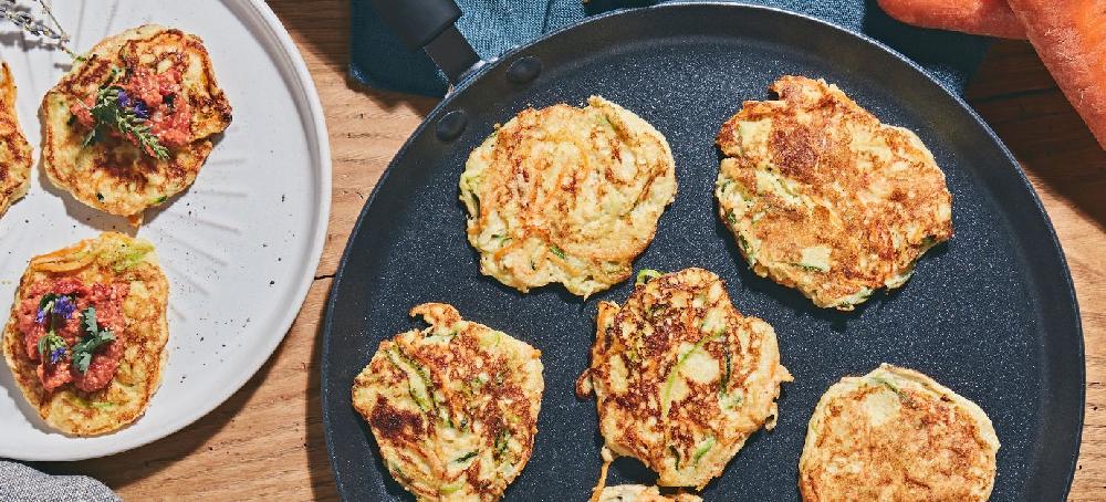 sitram Blinis de légumes crème de poivrons ricotta et noix