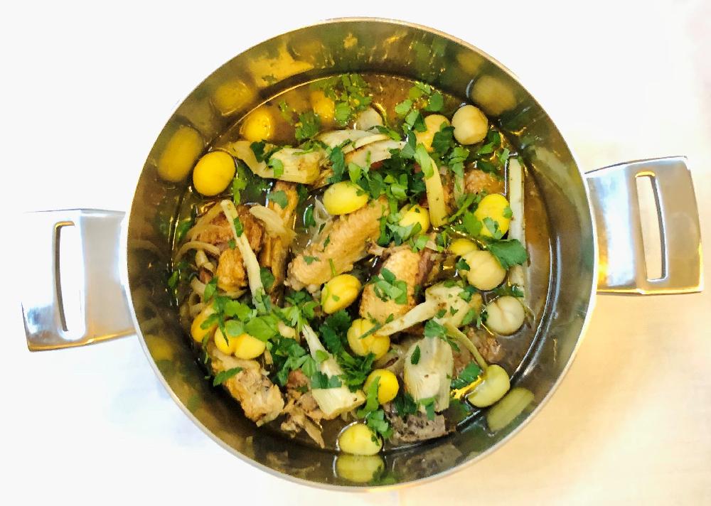 sitram Canette cuisinée au cidre et lard fumé artichaut marrons