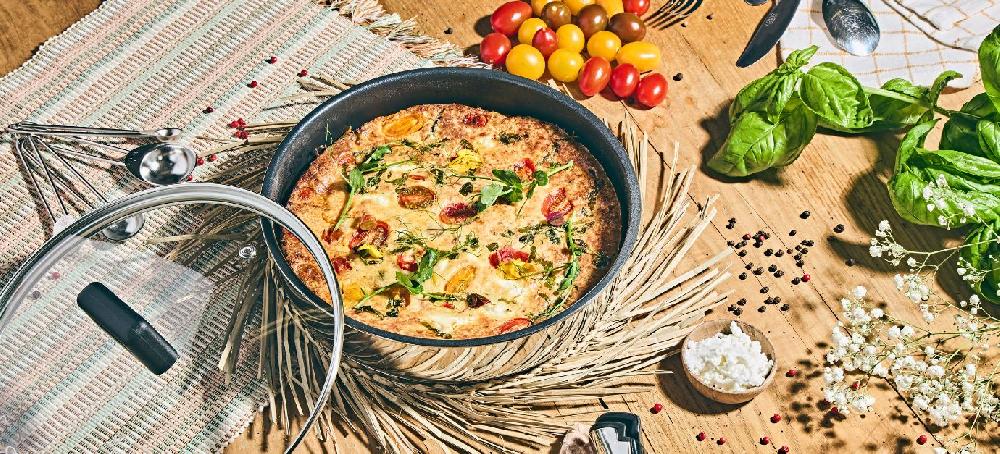 sitram Clafoutis aux tomates parmesan feta et basilic