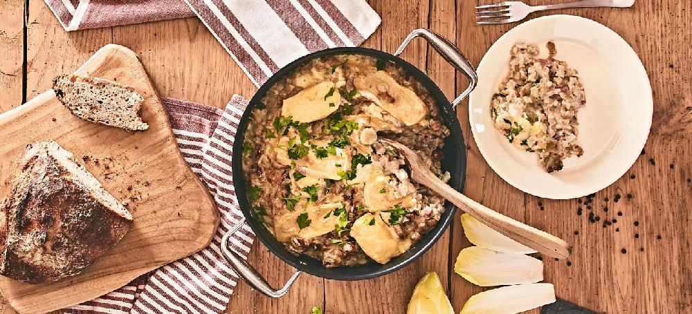 sitram Croziflette à l'endive ventrèche fumée et reblochon