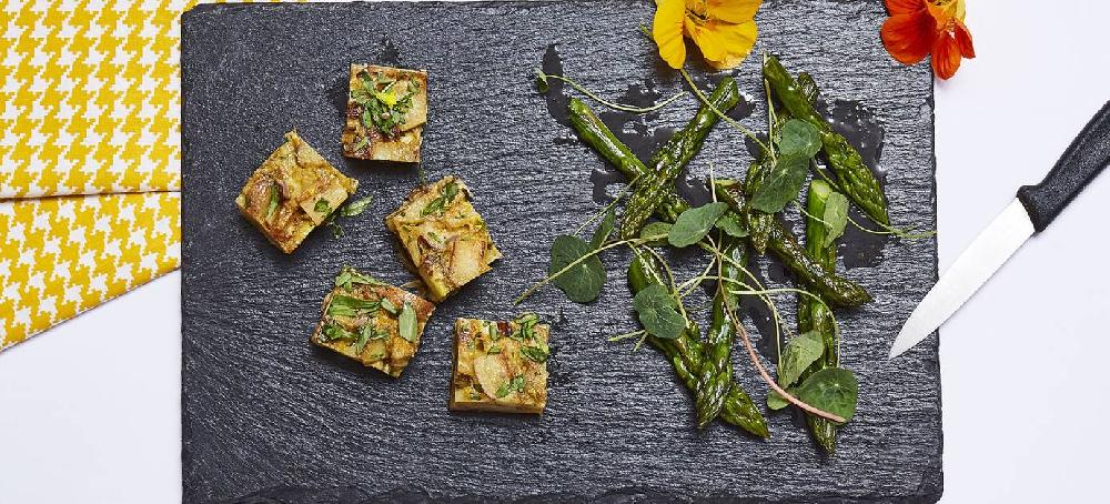 sitram Frittata de pommes de terre aux asperges à la poêle