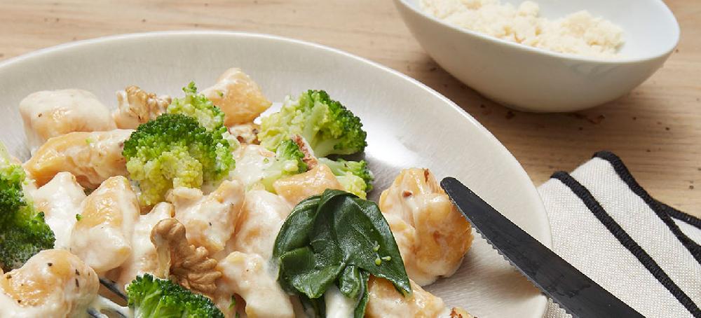 sitram Gnocchis de pommes de terre ou patates douces brocolis crème parmesan