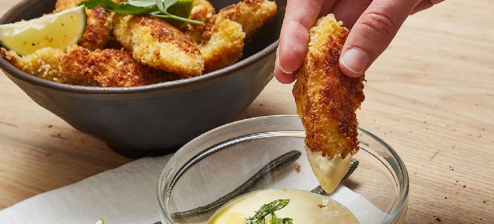 sitram Nuggets d'aiguillettes de poulet panées au Panko et mayonnaise acidulée