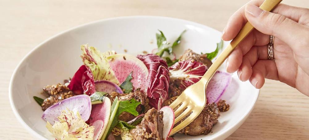 sitram Salade composée foie de volailles et grenade