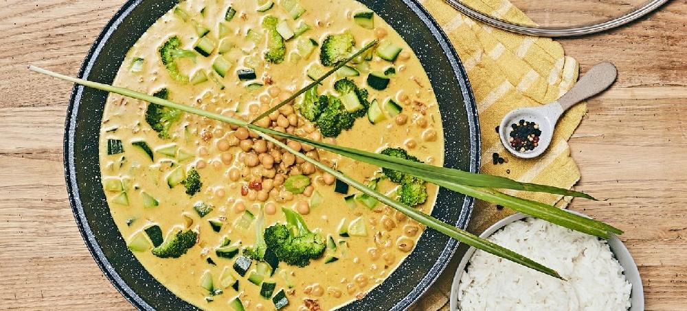 sitram Curry de pois chiches courgettes brocolis