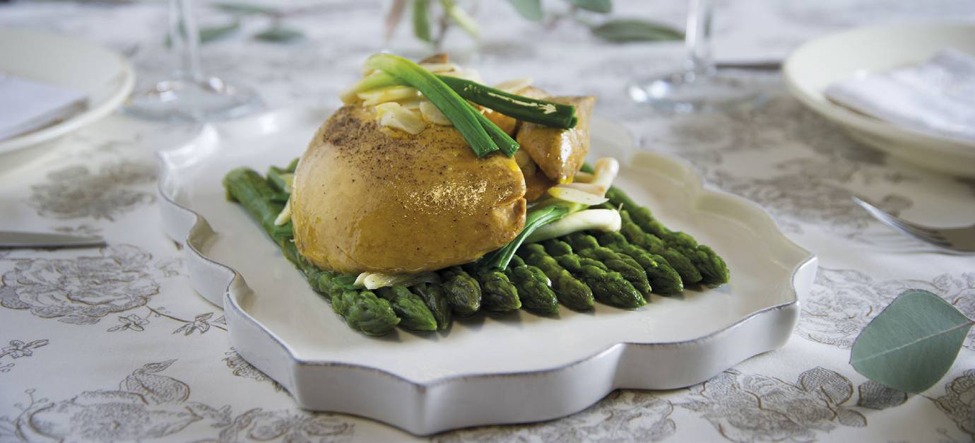 sitram Foie gras entier asperges et ail nouveau