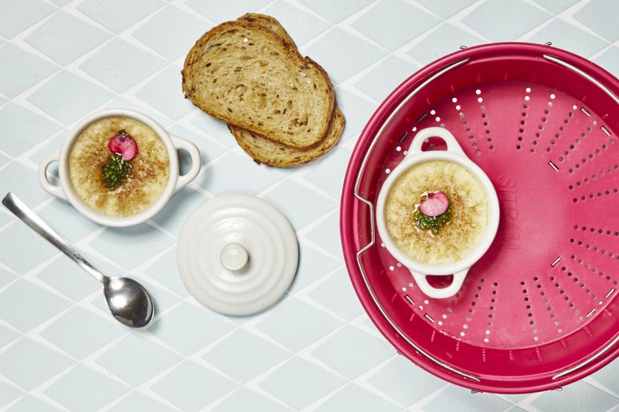 sitram Œufs ciboule à la vapeur