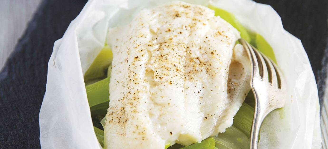 sitram Papillote de loup sauce vierge