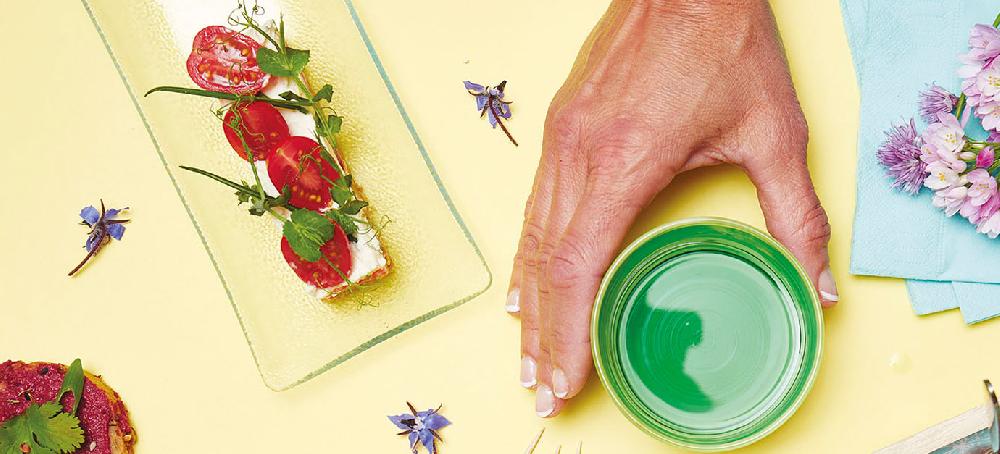 sitram Recette apéritif : Cheese-cake chèvre tomate