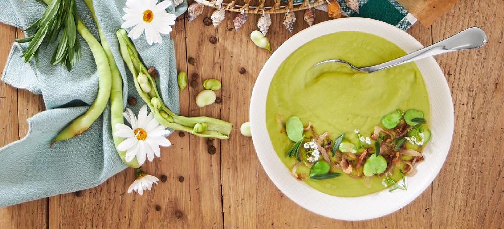 sitram Velouté de fèves et Guanciale