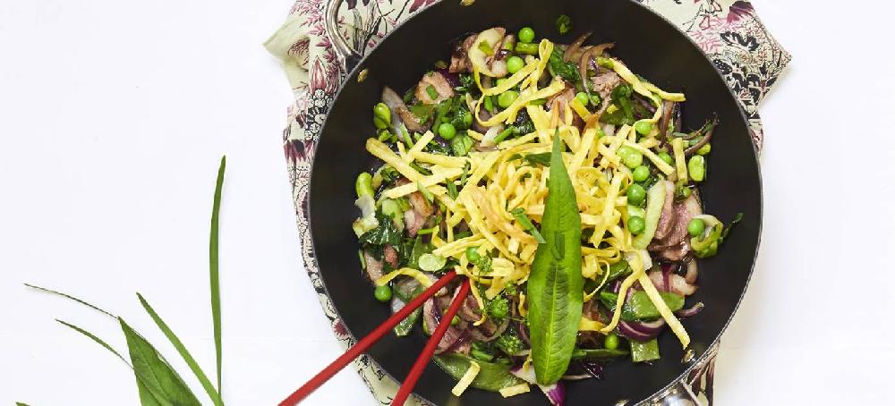 sitram Wok de canard et nouilles croustillantes