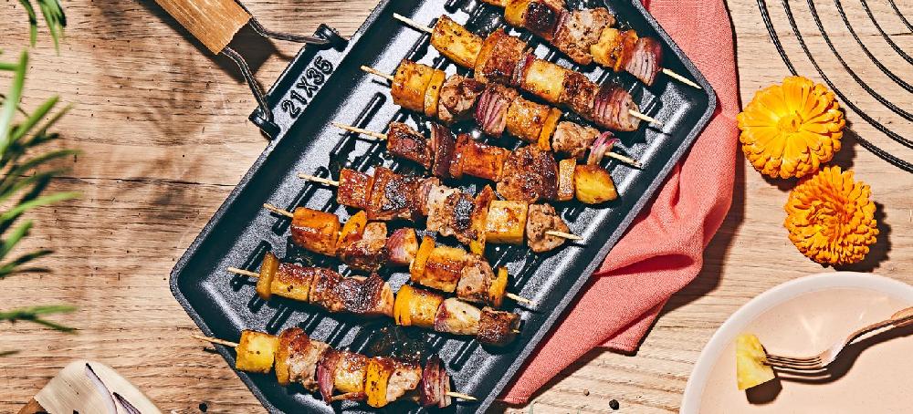 sitram Yakitori de filet mignon de porc à la moutarde et à l’ananas
