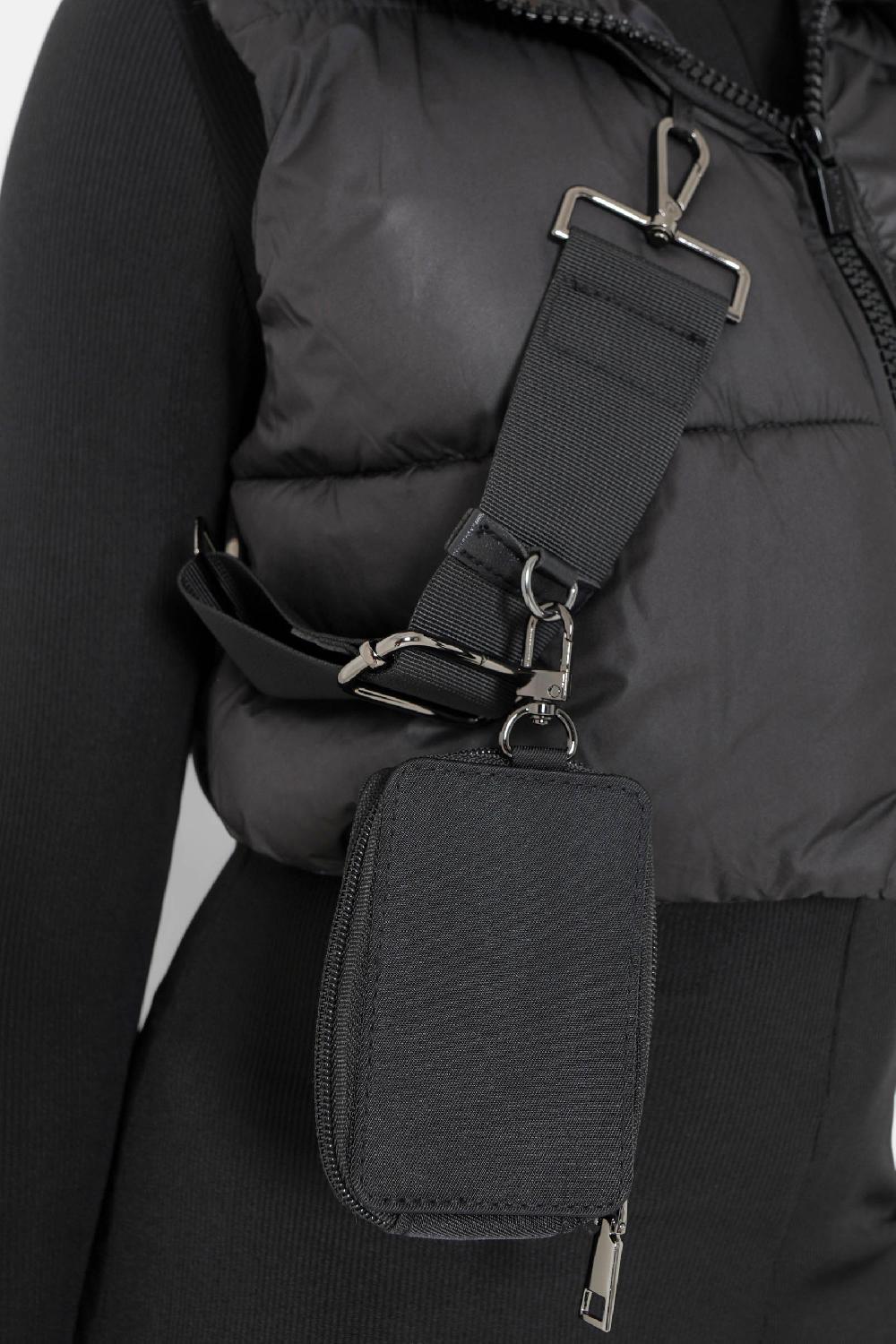 Sixth June Ceinture Détachable Doudoune Mini Sac Noir