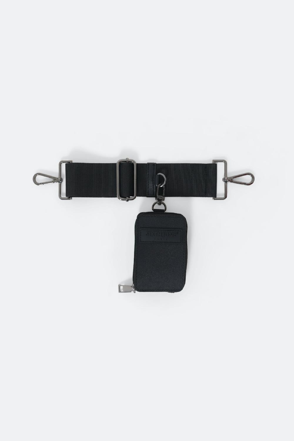 sixth june Ceinture détachable doudoune mini sac Noir