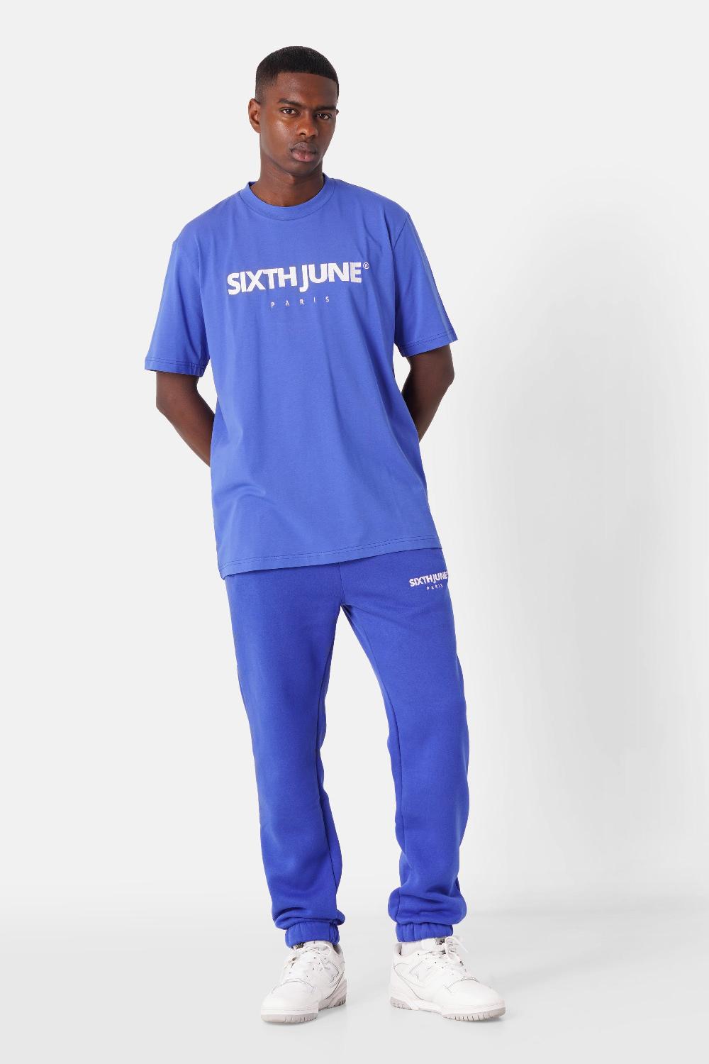 Sixth June Jogging Molletonné Logo Brodé Bleu Foncé