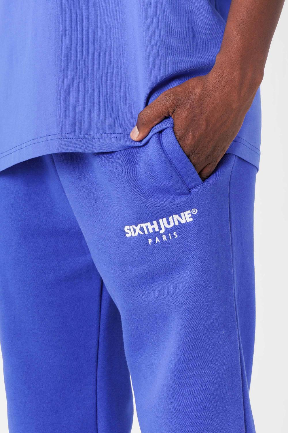Sixth June Jogging Molletonné Logo Brodé Bleu Foncé