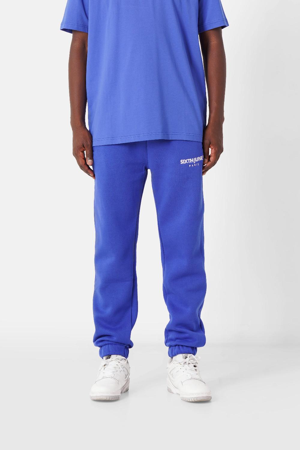 sixth june Jogging molletonné logo brodé Bleu foncé