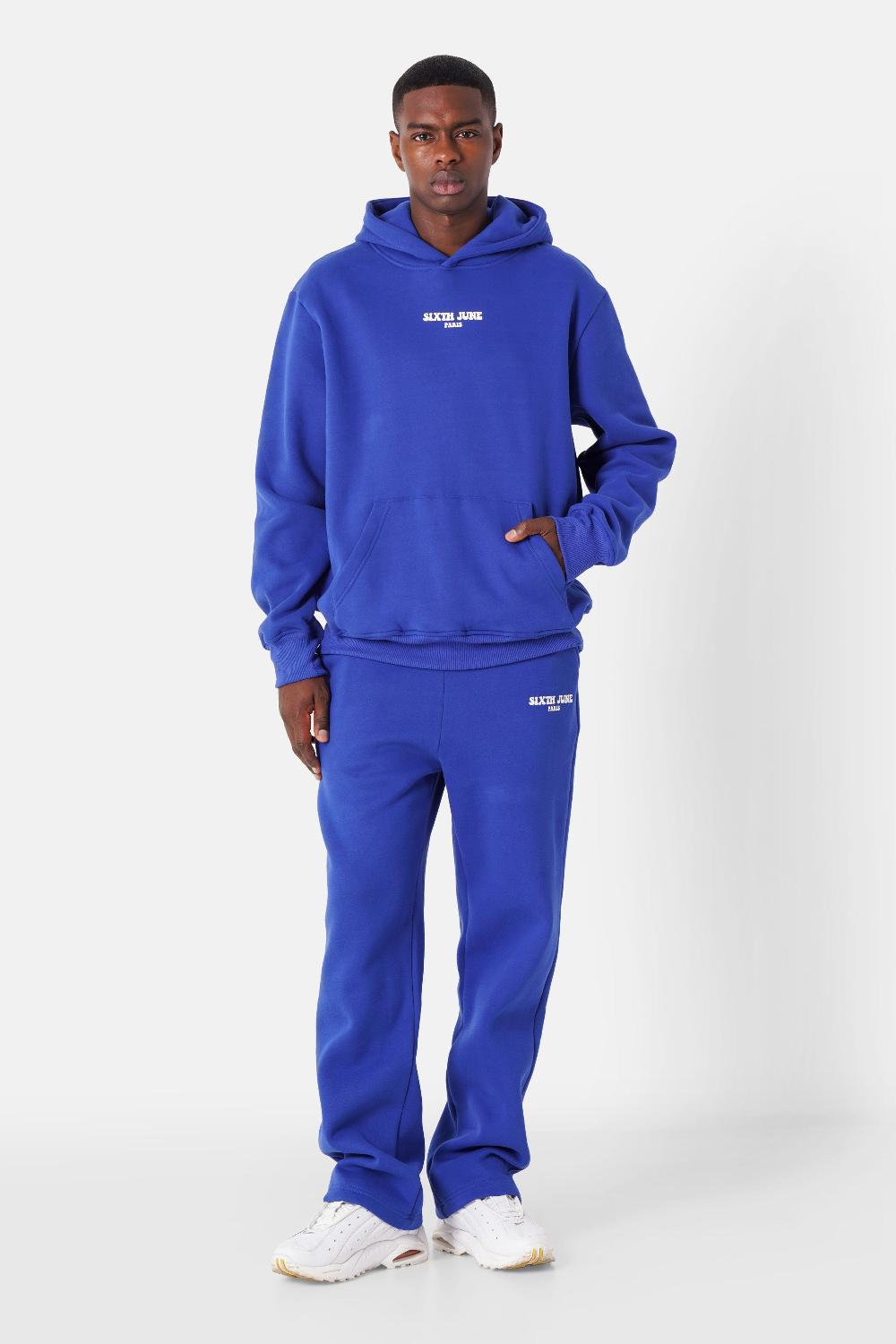 Sixth June Jogging Molletonné Print Rétro Bleu Foncé