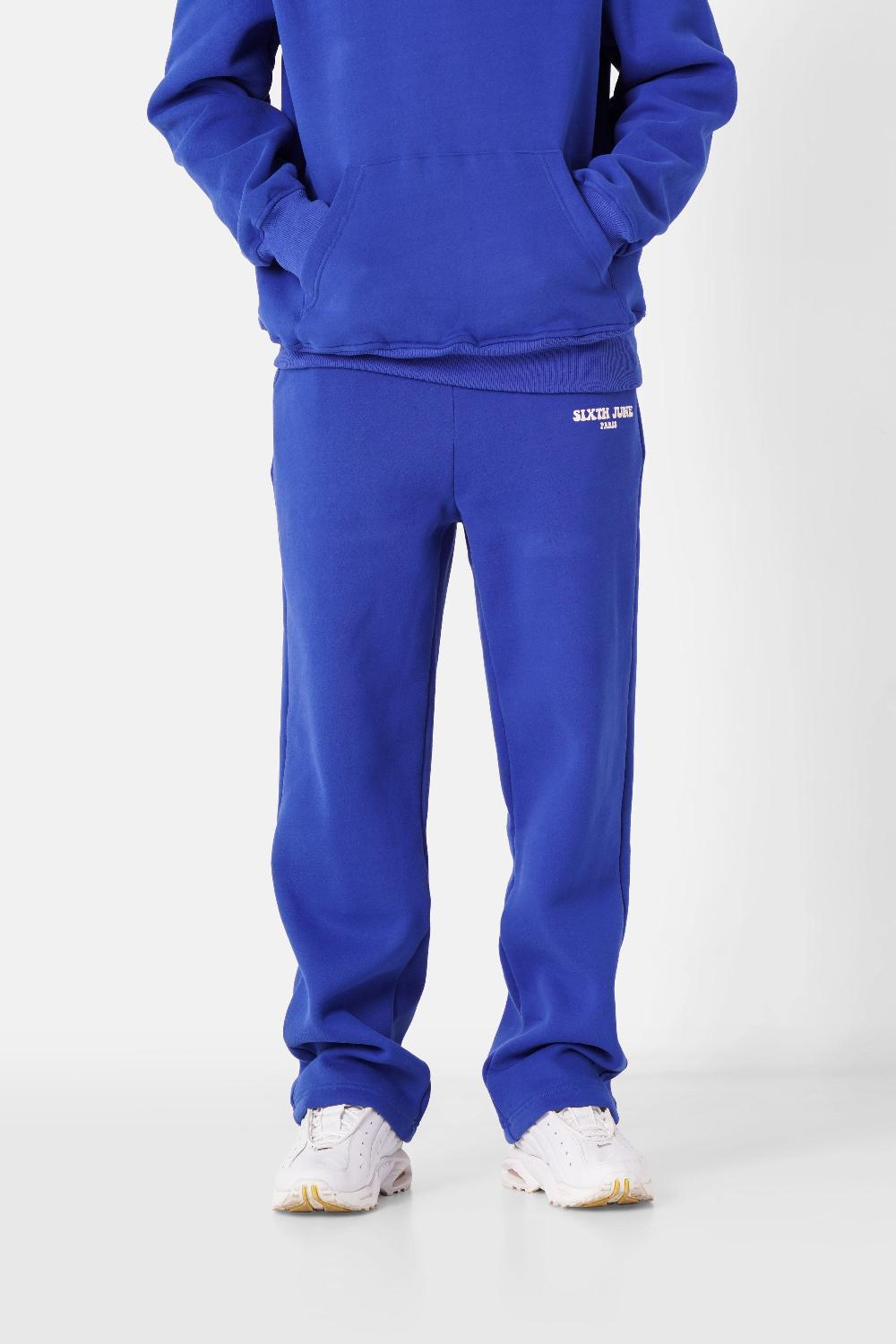 sixth june Jogging molletonné print rétro Bleu foncé