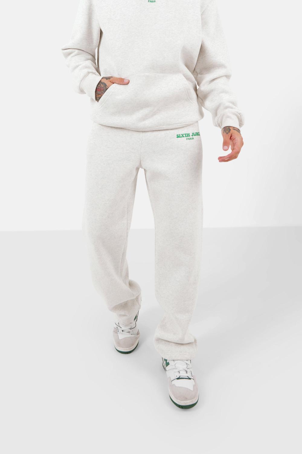 sixth june Jogging molletonné print rétro Gris clair