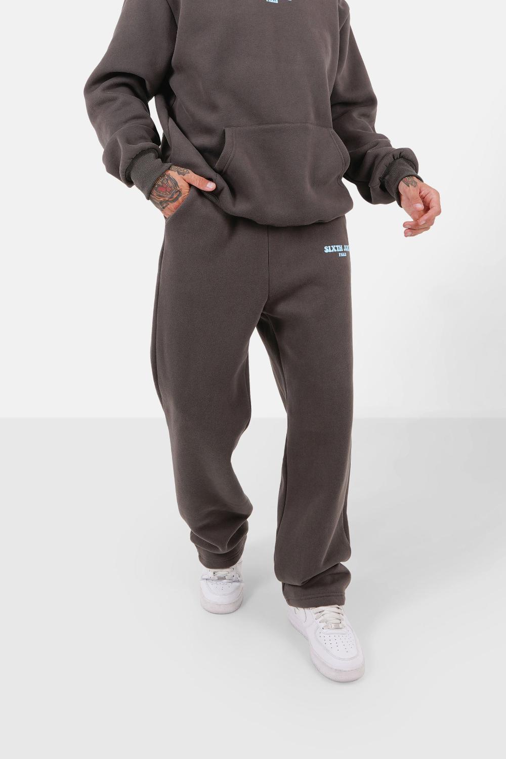 sixth june Jogging molletonné print rétro Gris foncé