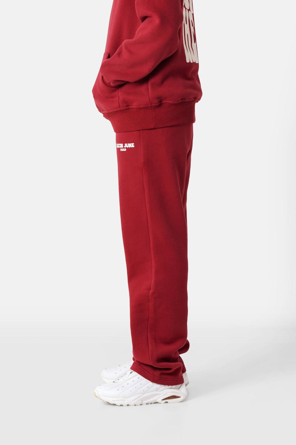 Sixth June Jogging Molletonné Print Rétro Rouge Bordeaux