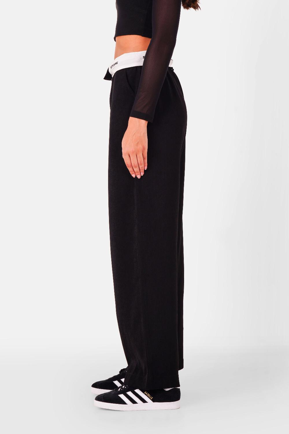 Sixth June Pantalon Taille Ceinture Reversible Noir