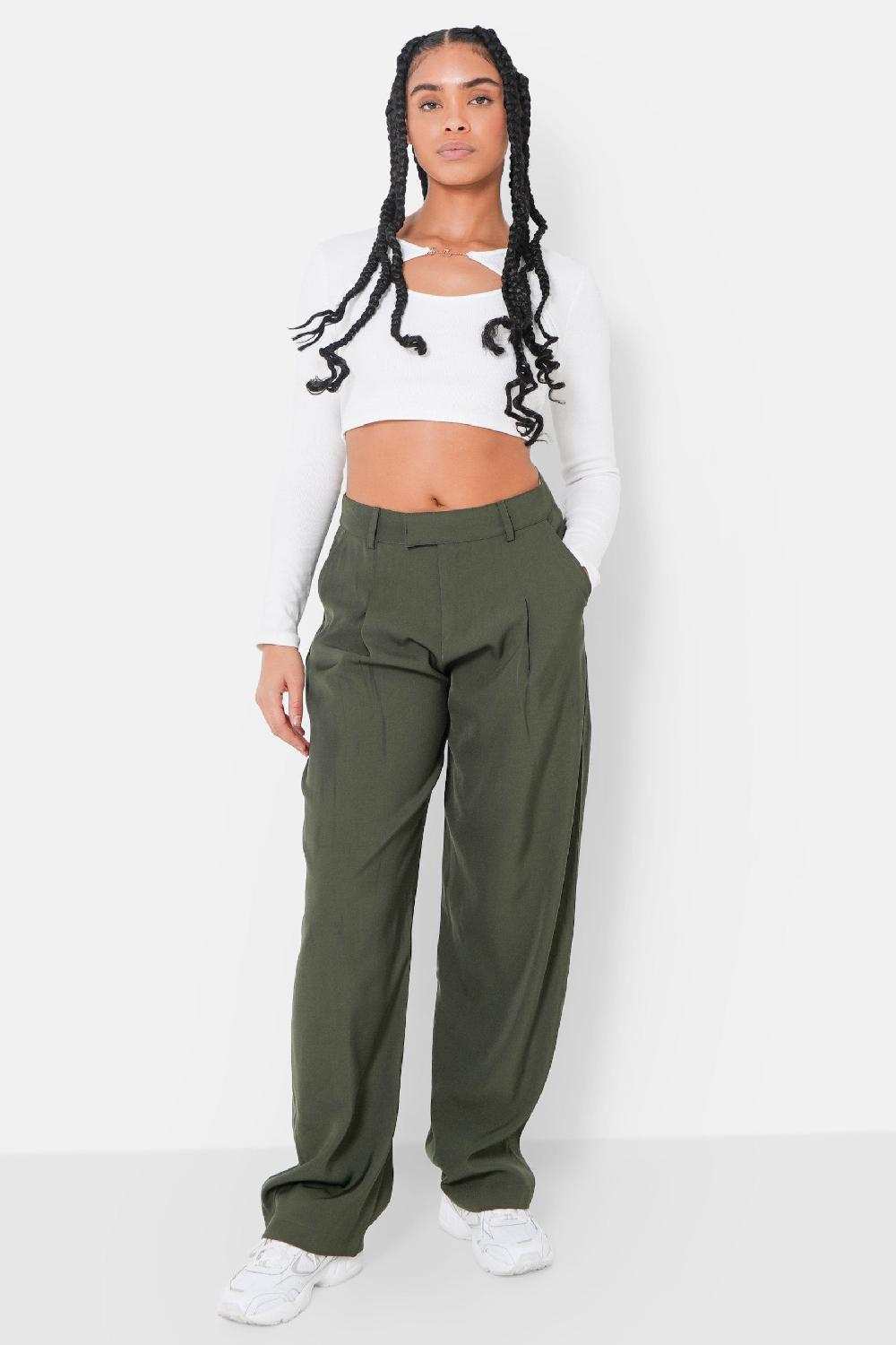Sixth June Pantalon Taille Ceinture Reversible Vert