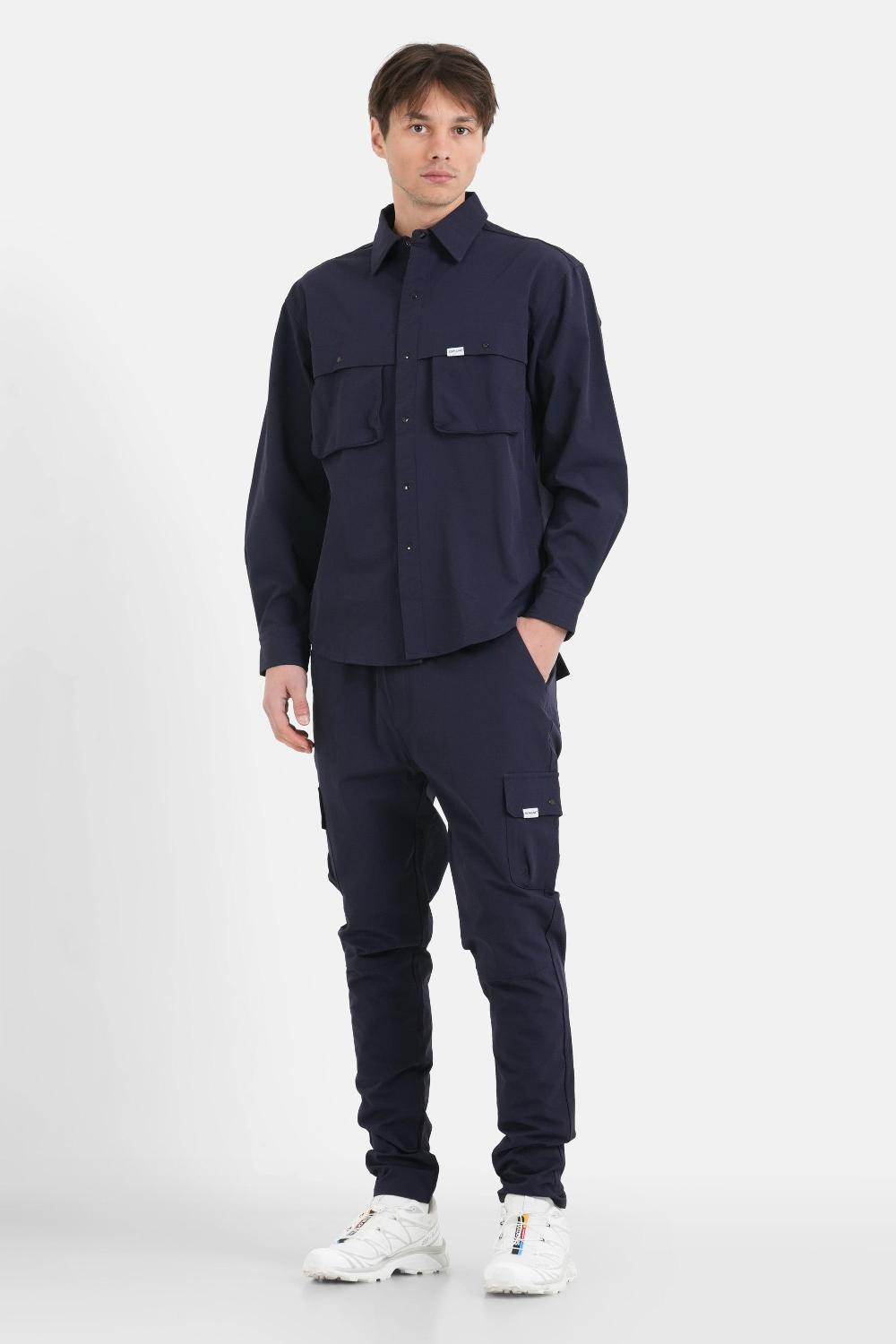 Sixth June Pantalon Utility Fluide Cargo Bleu Foncé