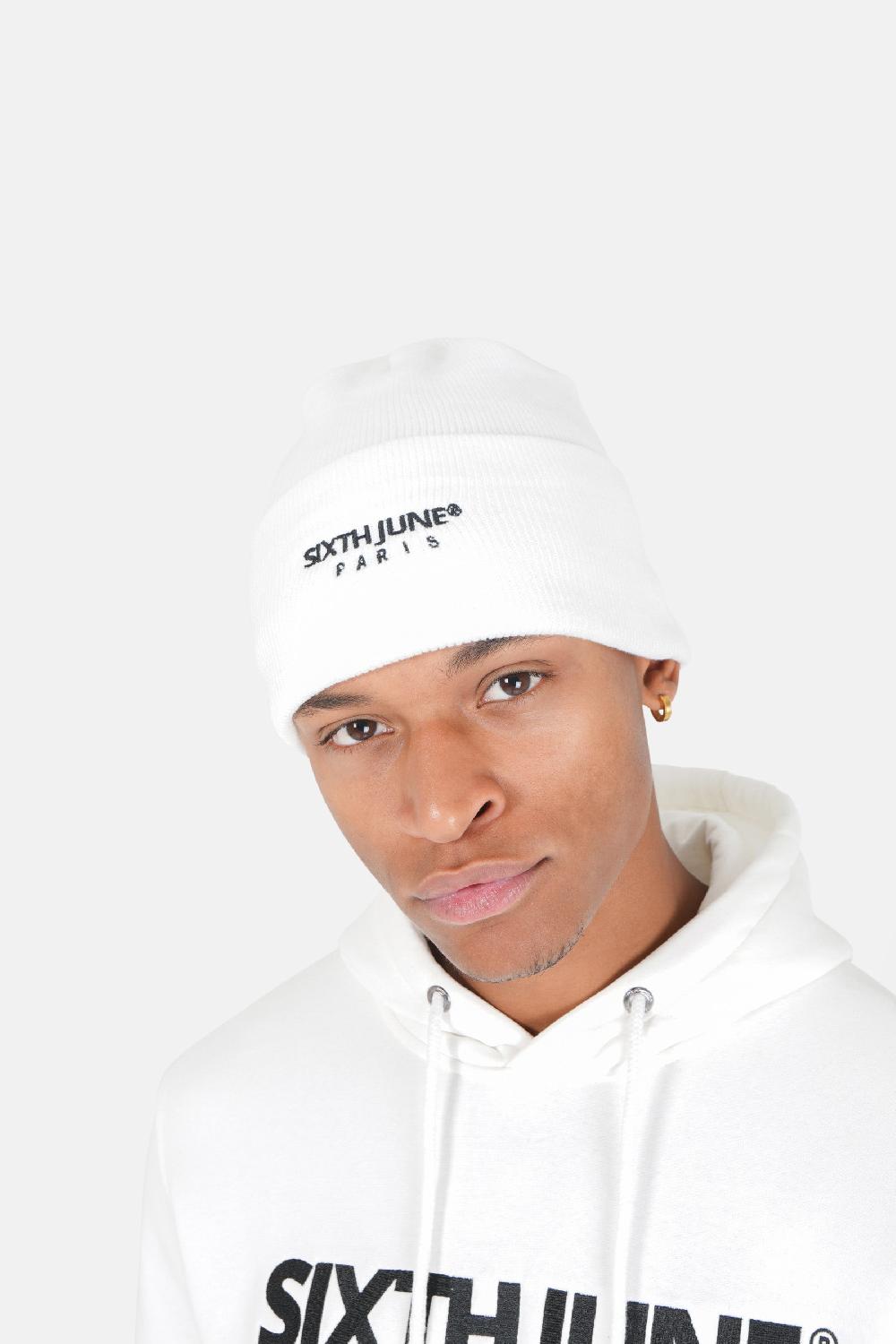 Sixth June Bonnet Logo Brodé Blanc