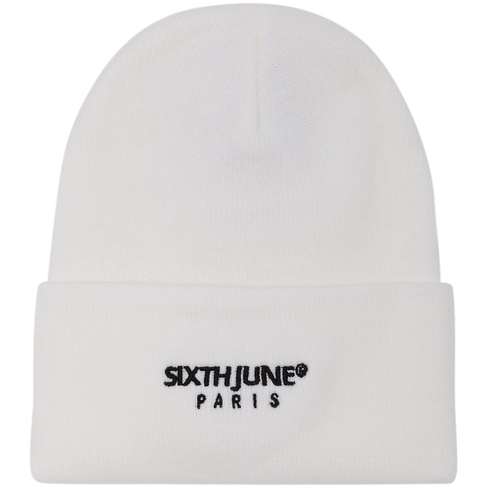 sixth june Bonnet logo brodé Blanc