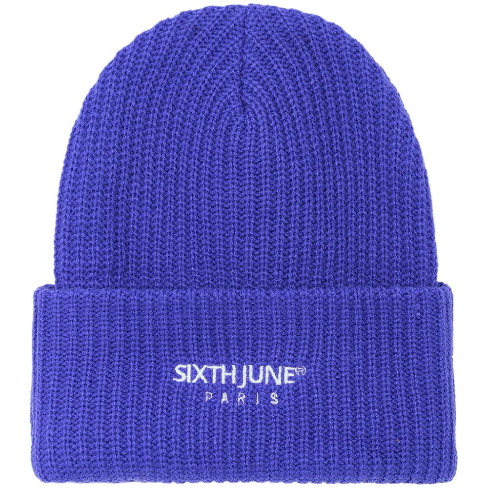 sixth june Bonnet logo brodé Bleu foncé