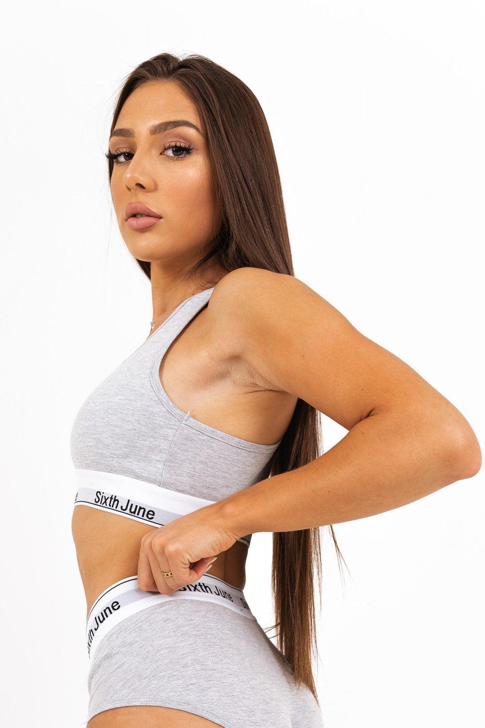 Sixth June Brassière Dos Croisé Gris