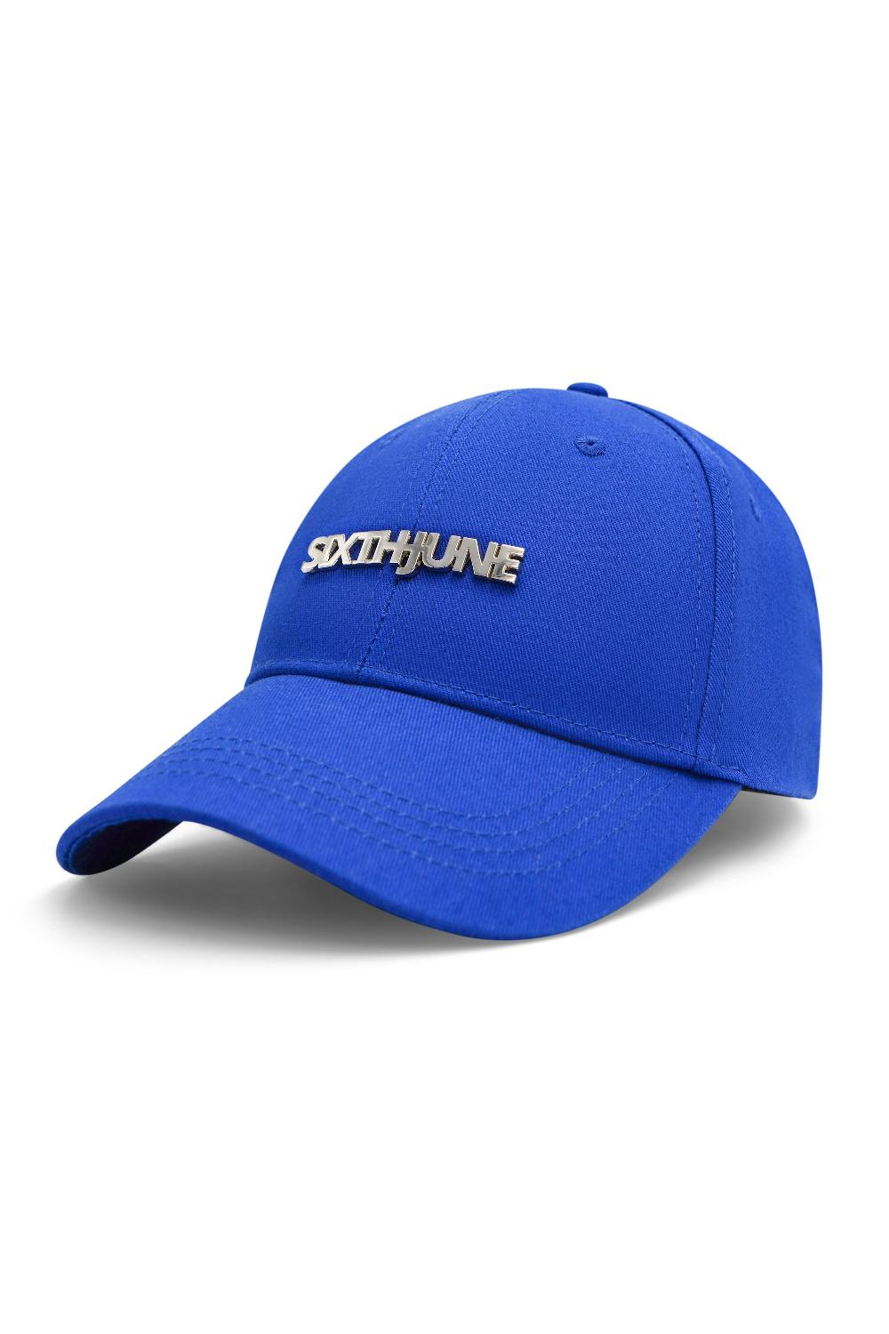 sixth june Casquette logo métallique Bleu
