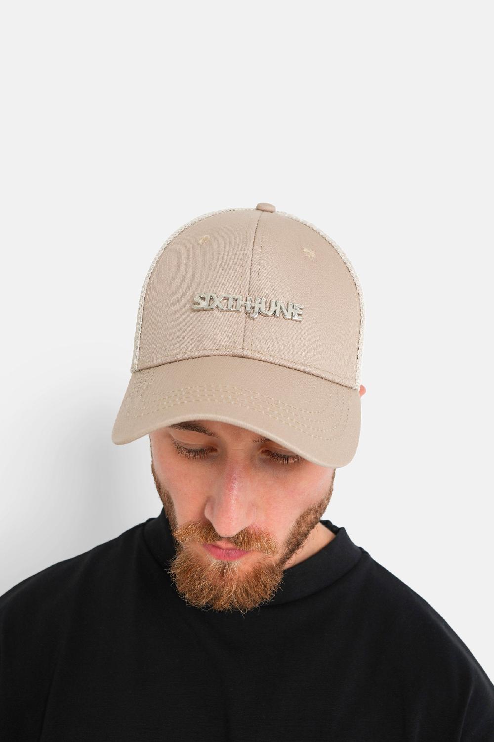 Sixth June Casquette Logo Métallique Nylon Beige