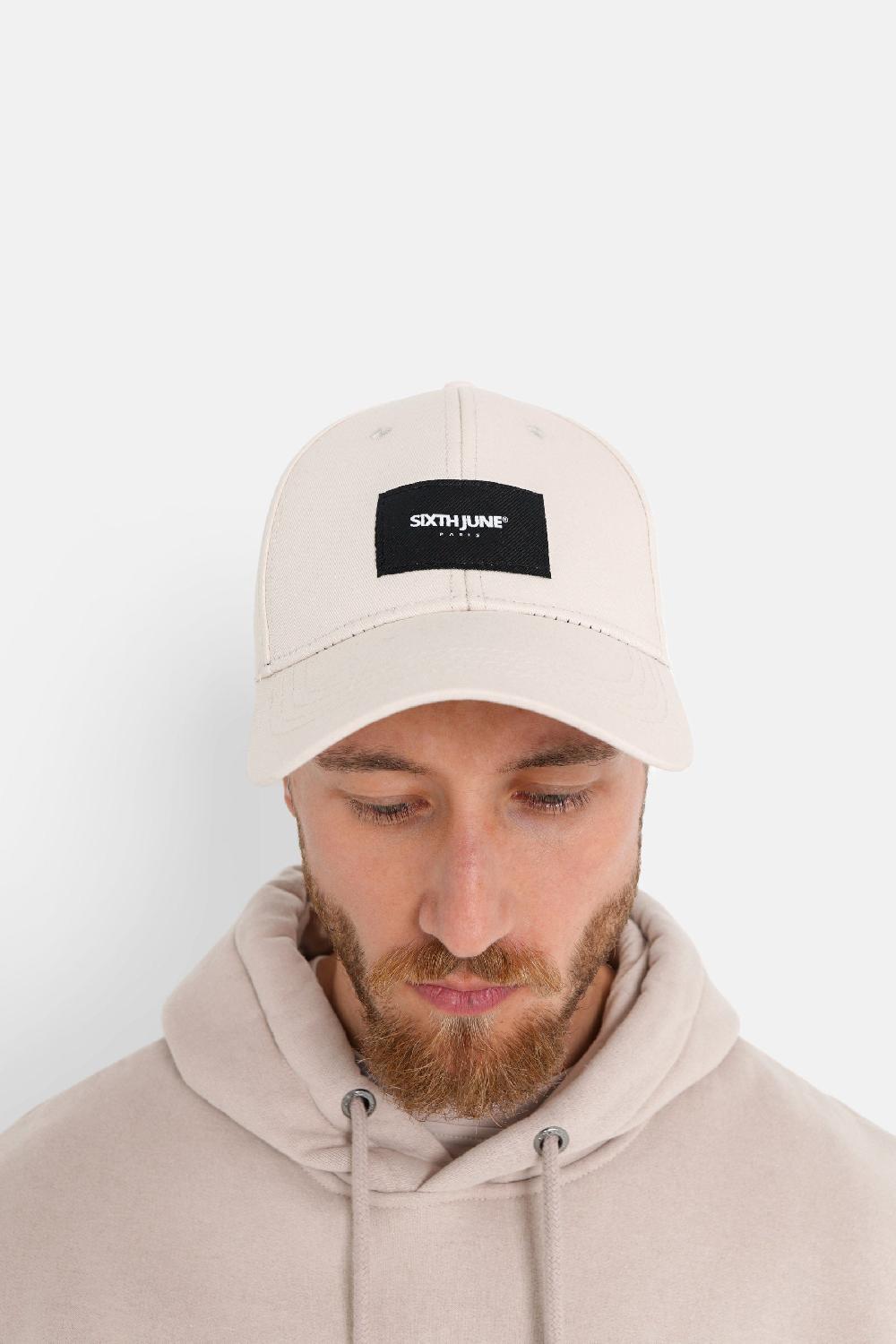 Sixth June Casquette Logo Patch Beige Clair