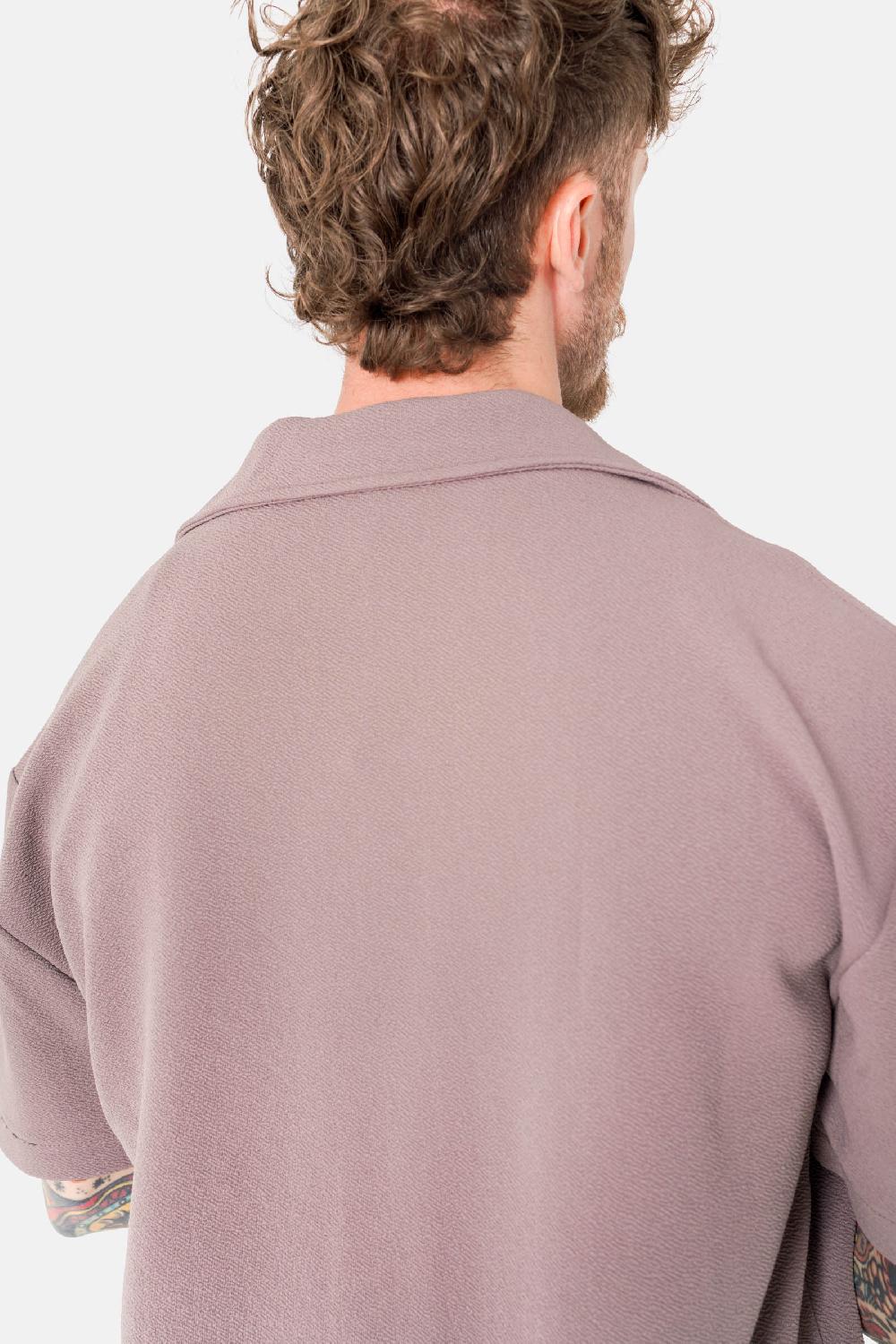 Sixth June Chemise Broderie Texturé Marron Clair