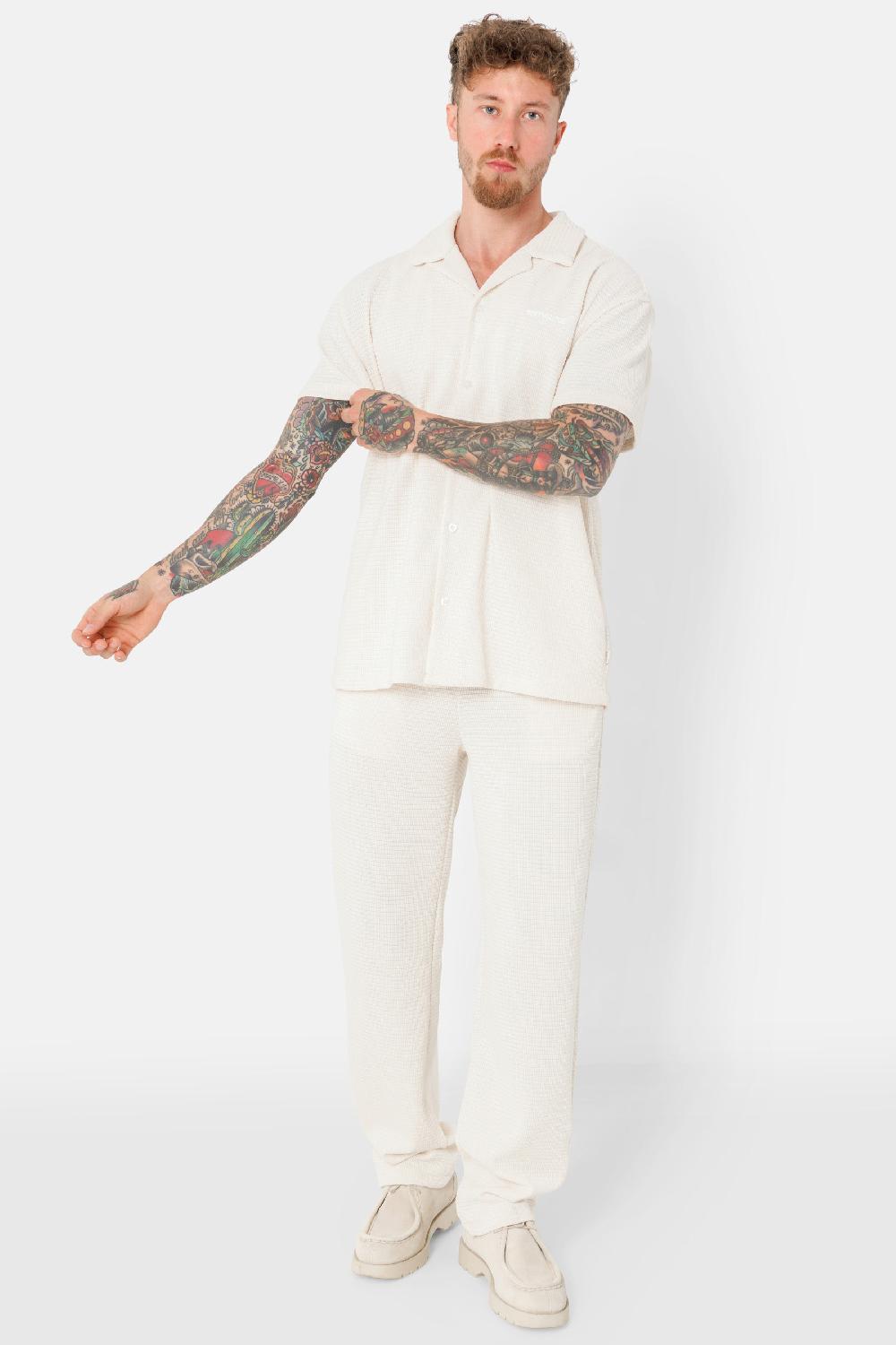 Sixth June Chemise Crochet été Logo Beige