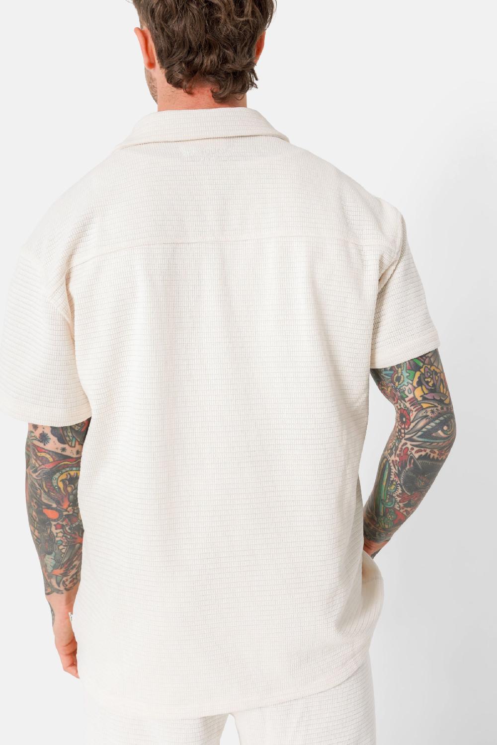 Sixth June Chemise Crochet été Logo Beige