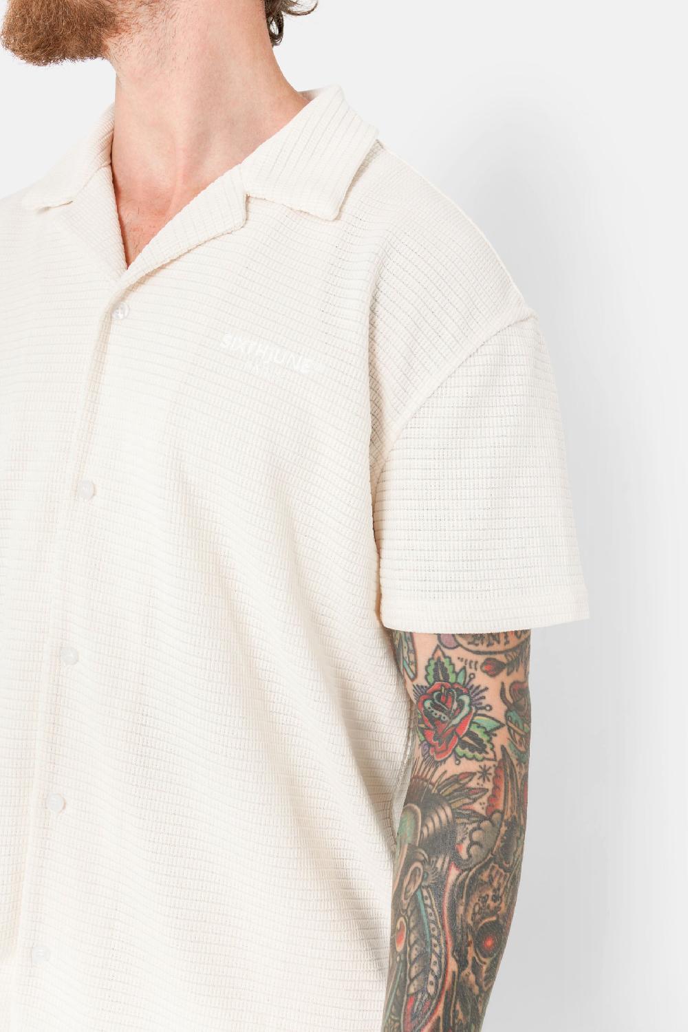 Sixth June Chemise Crochet été Logo Beige