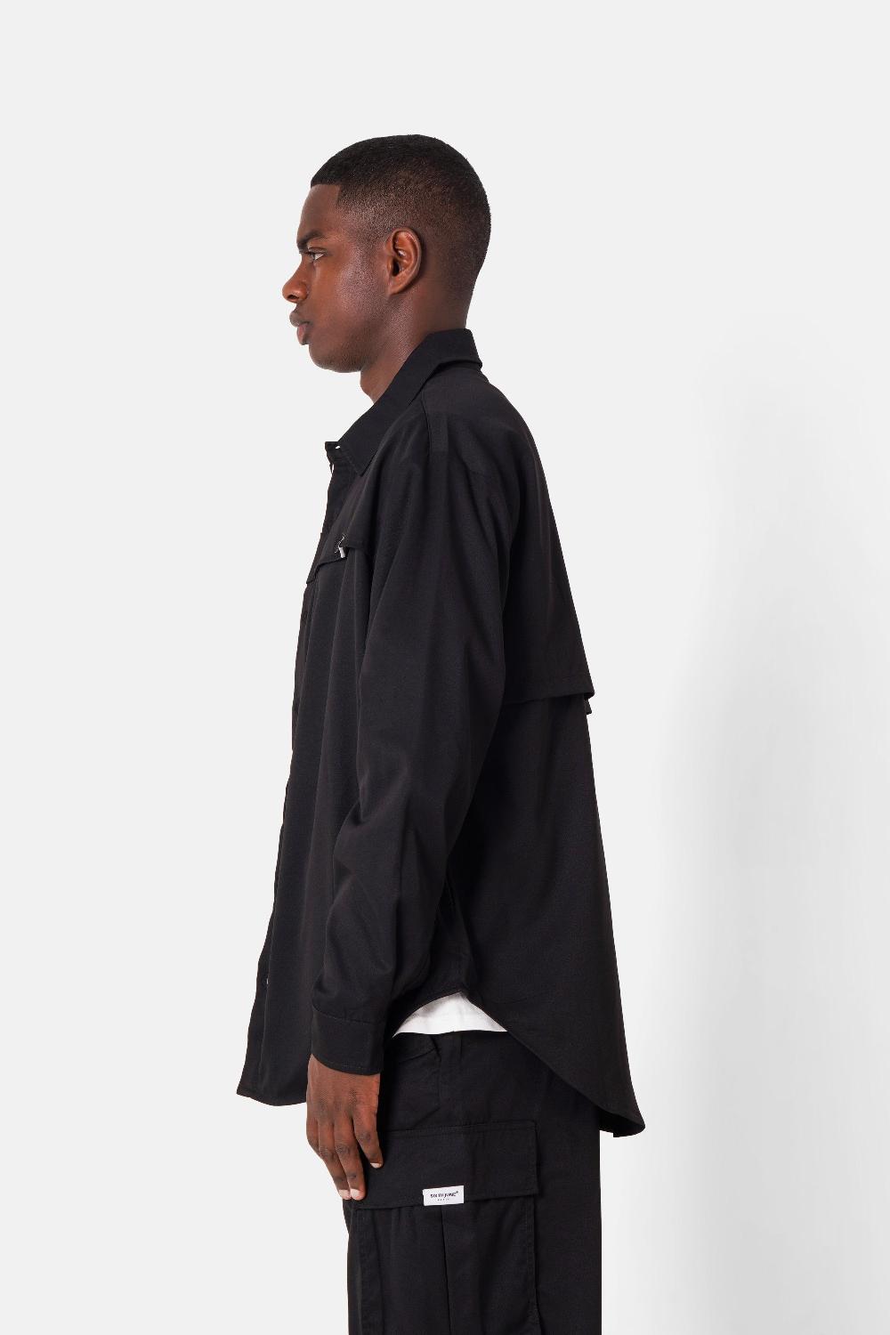 Sixth June Chemise Multipoches Empiècements Noir