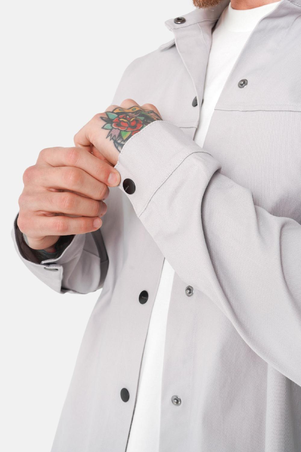 Sixth June Chemise Oversized Logo Gris