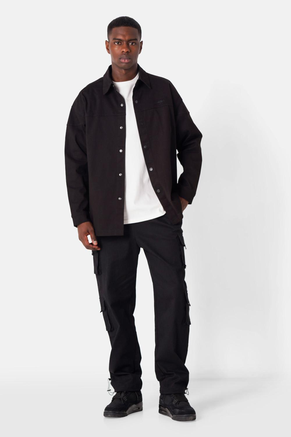 Sixth June Chemise Oversized Logo Noir