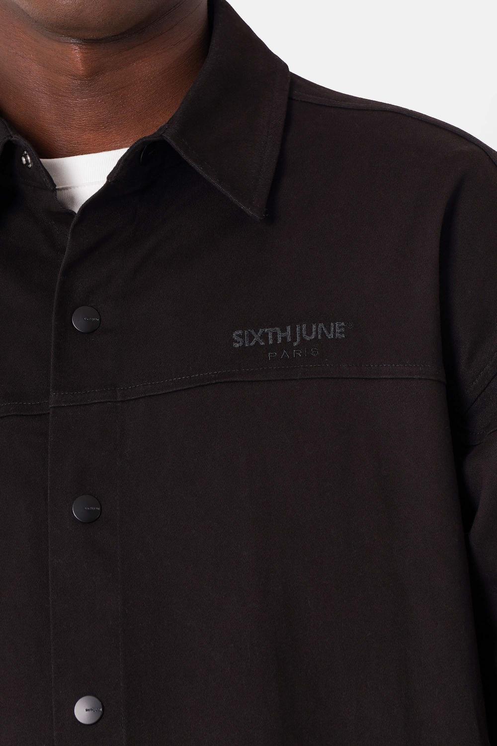 Sixth June Chemise Oversized Logo Noir