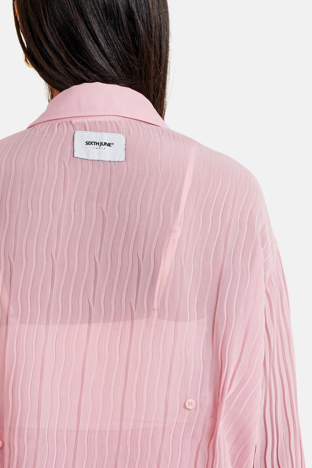 Sixth June Chemise Plissée Fluide Rose