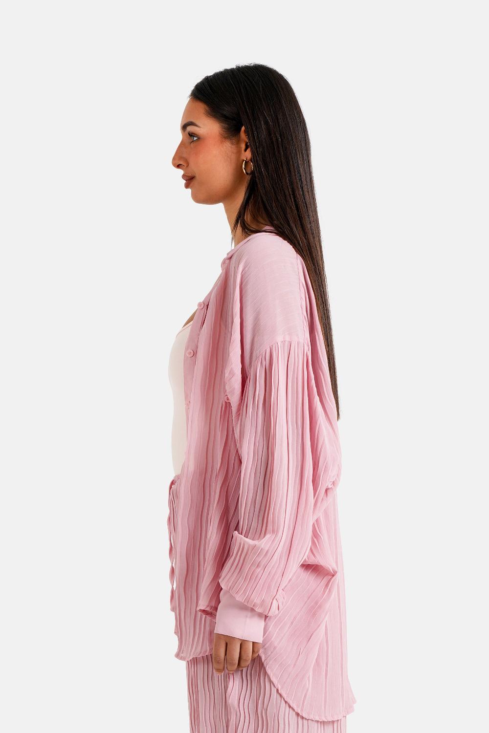 Sixth June Chemise Plissée Fluide Rose