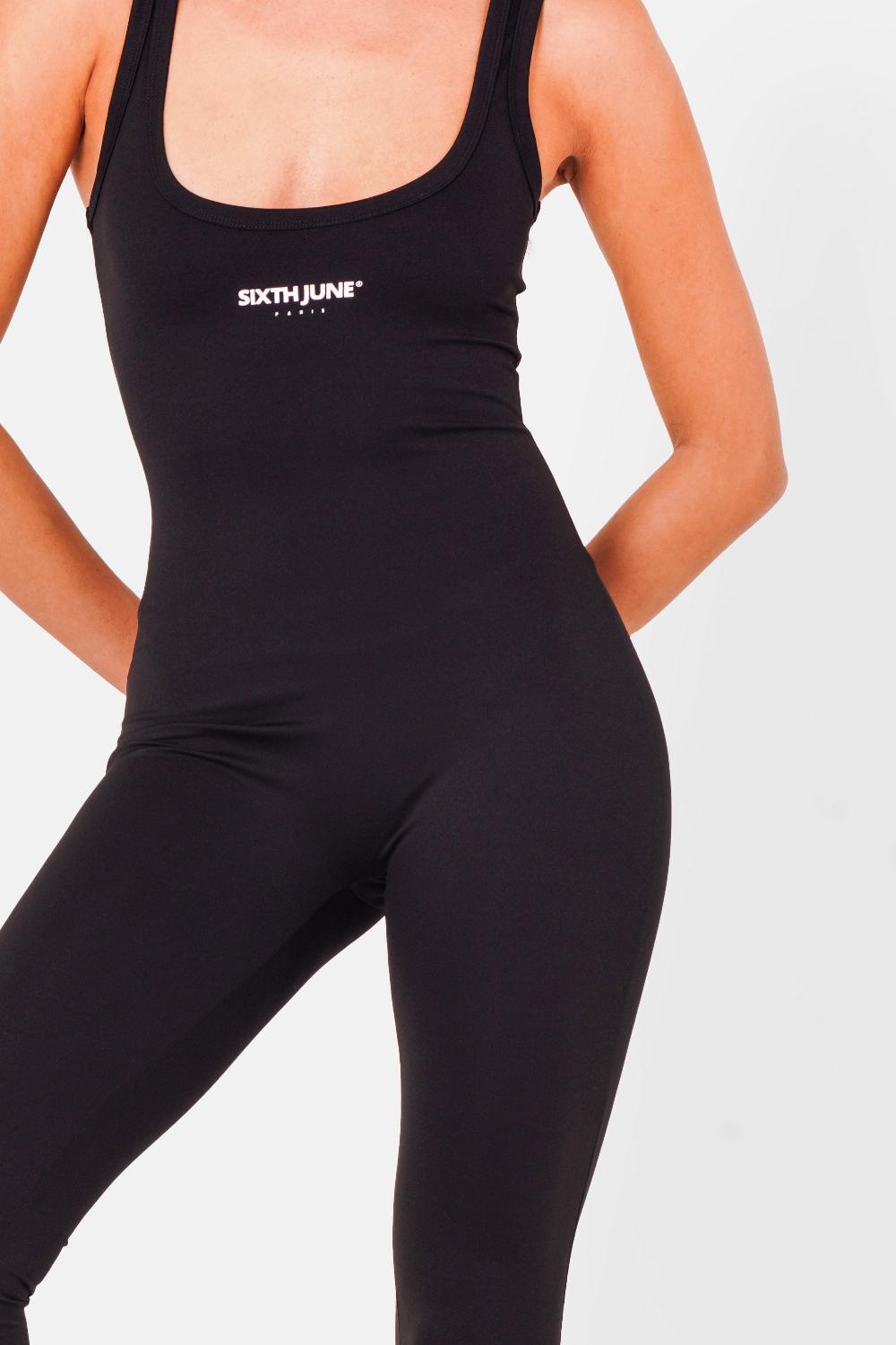 Sixth June Combinaison Stretch Logo Imprimé Noir