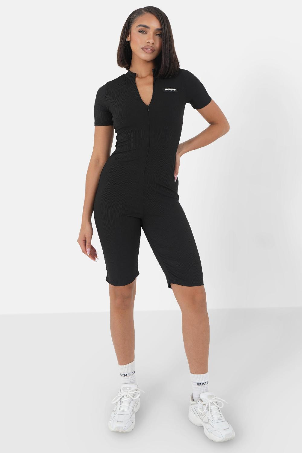 Sixth June Combishort Côtelée Noir