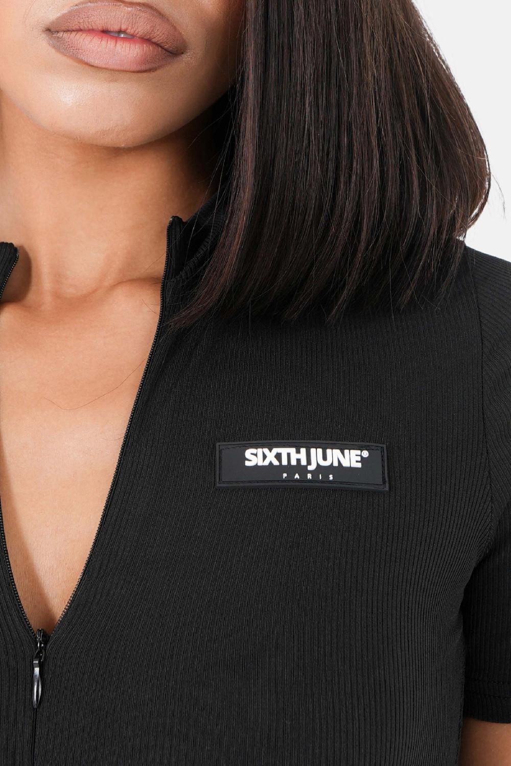 Sixth June Combishort Côtelée Noir