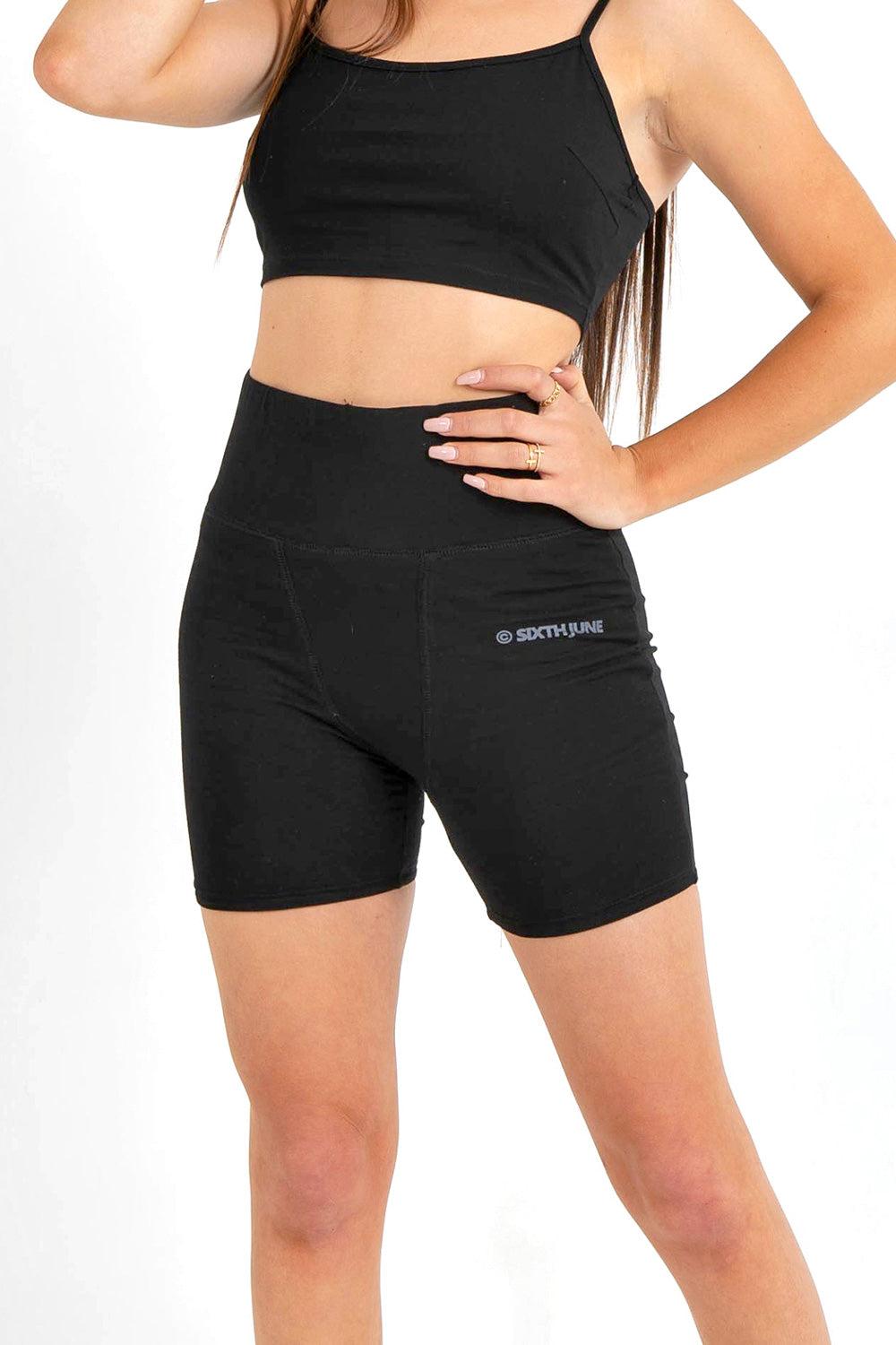 sixth june Cycliste court logo Noir